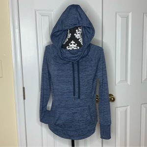 Athleta Techie blue heather hoodie pull over sweatshirt size xs